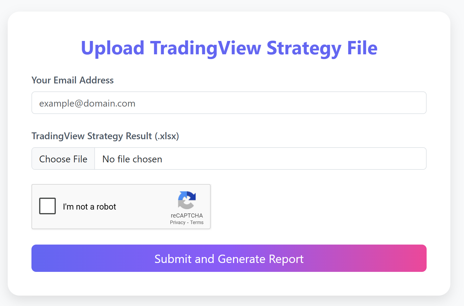 Upload Form Screenshot